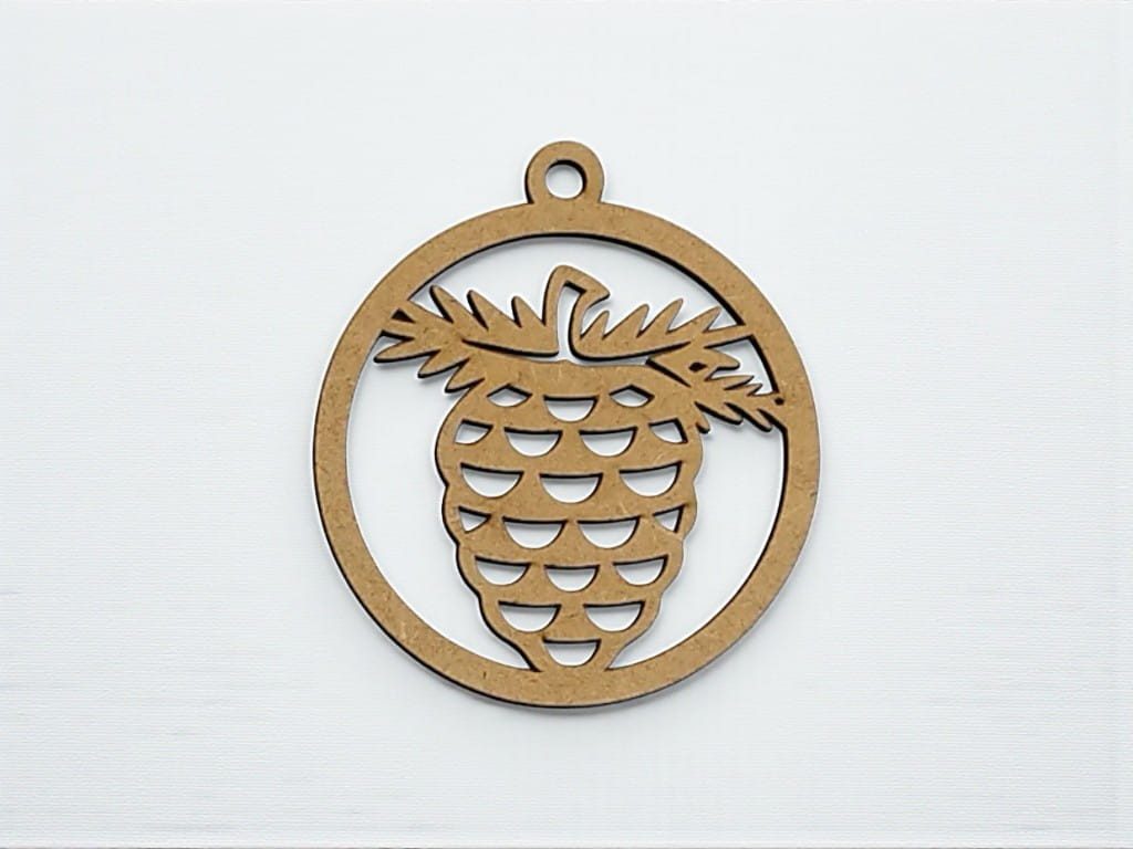 Laser Cut Pine Cone Christmas Bauble