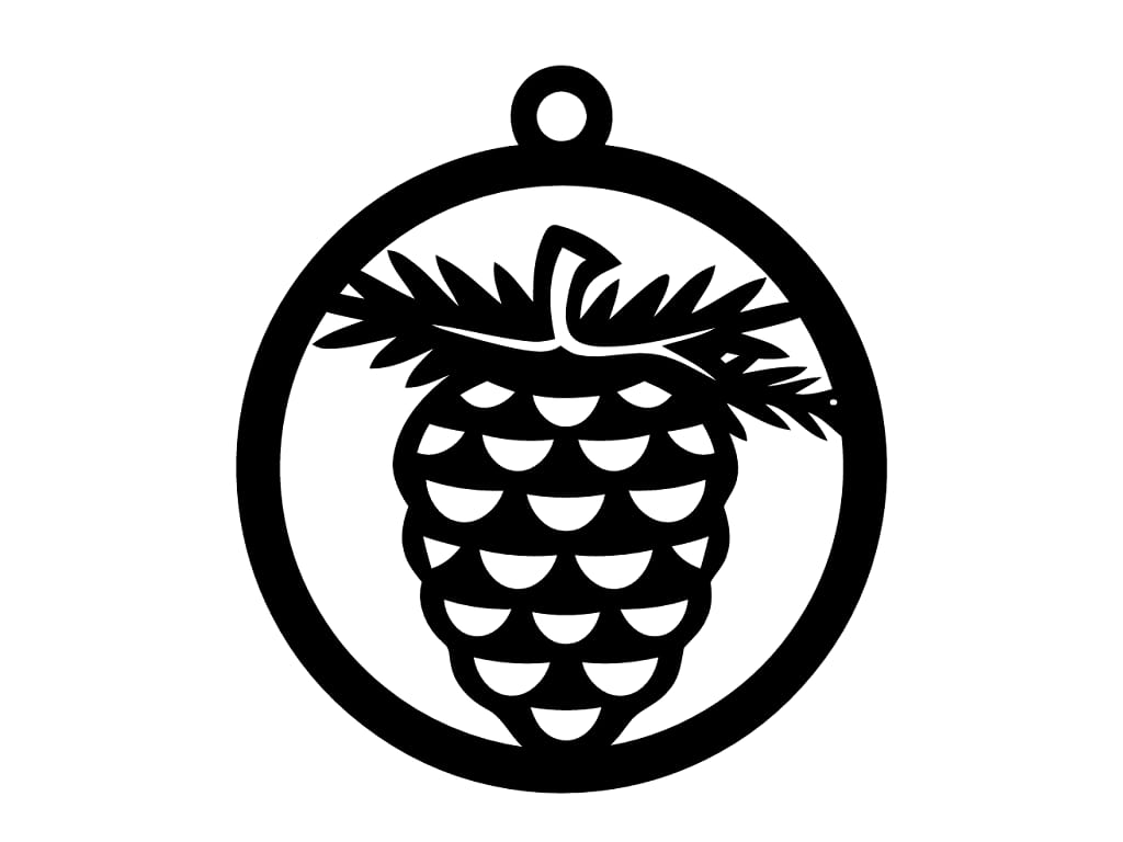 Laser Cut Pine Cone Christmas Bauble