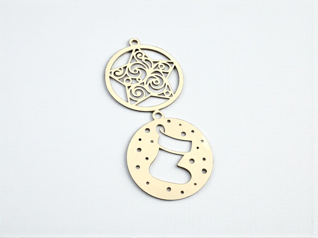Laser Cut Star Stocking Christmas Ornament