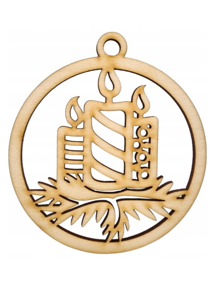 Laser Cut Christmas Tree Candle Bauble