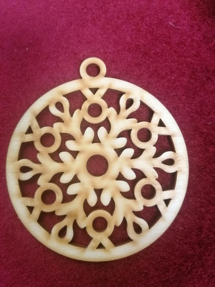 Laser Cut Intricate Snowflake Christmas Bauble