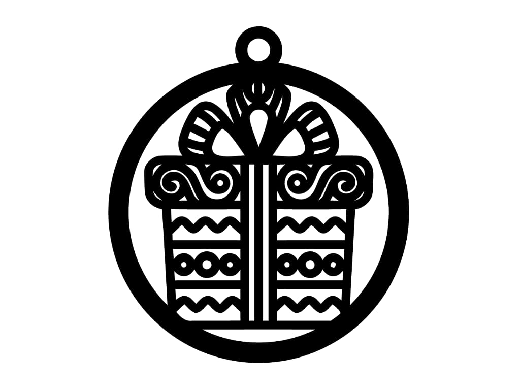 Laser Cut Gift Box Christmas Bauble