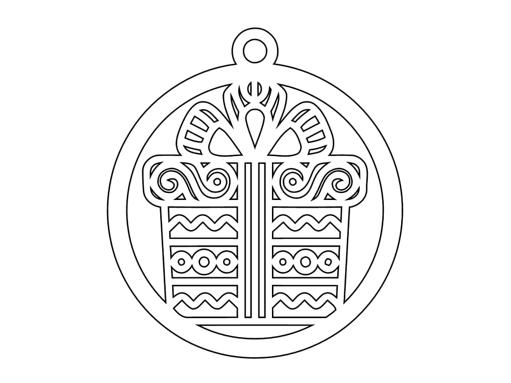 Laser Cut Gift Box Christmas Bauble