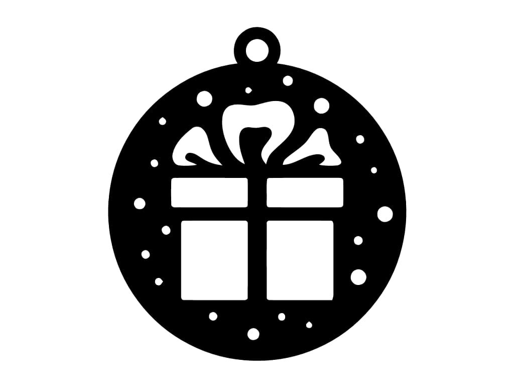 Laser Cut Present Shaped Christmas Bauble