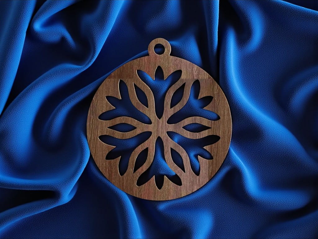 Laser Cut Snowflake Christmas Bauble