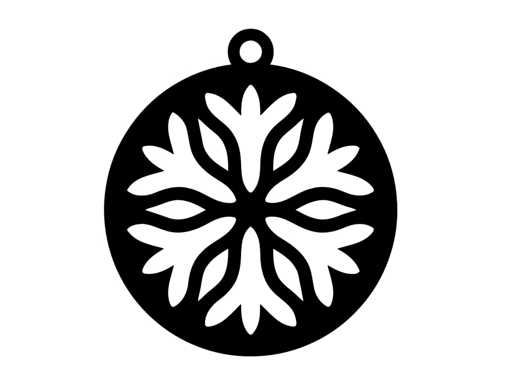 Laser Cut Snowflake Christmas Bauble