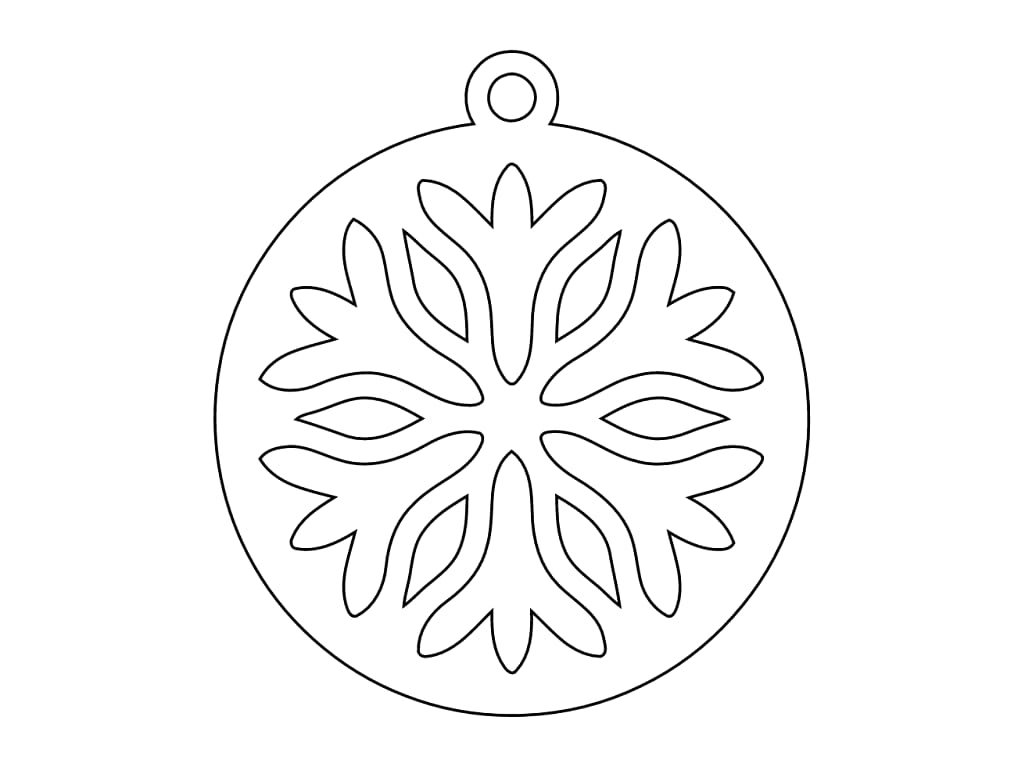 Laser Cut Snowflake Christmas Bauble