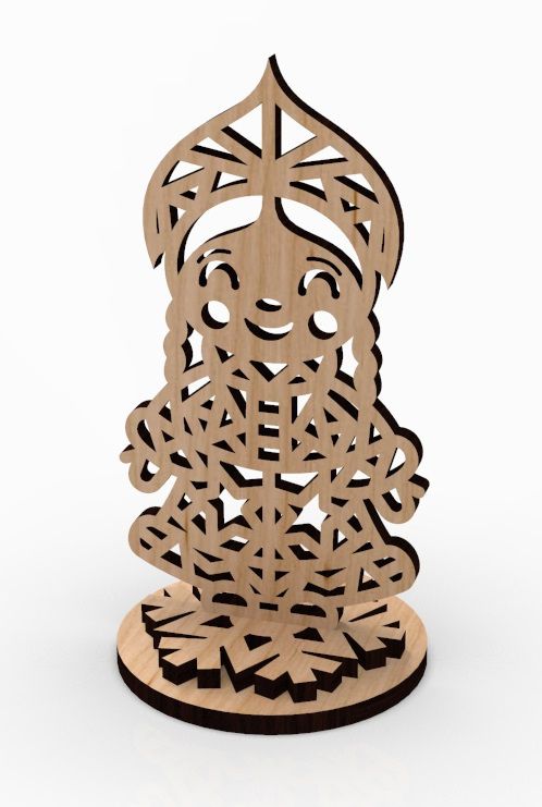 Laser Cut Snow Maiden Tabletop Christmas Decor