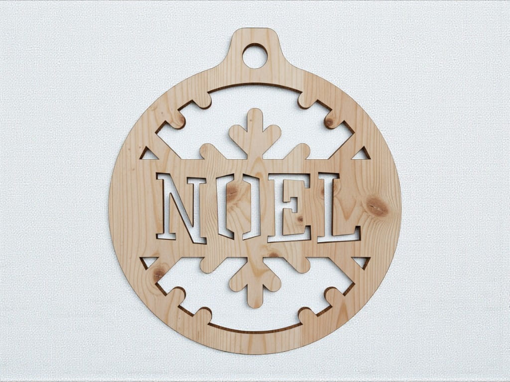 Laser Cut Noel Christmas Tree Ornament