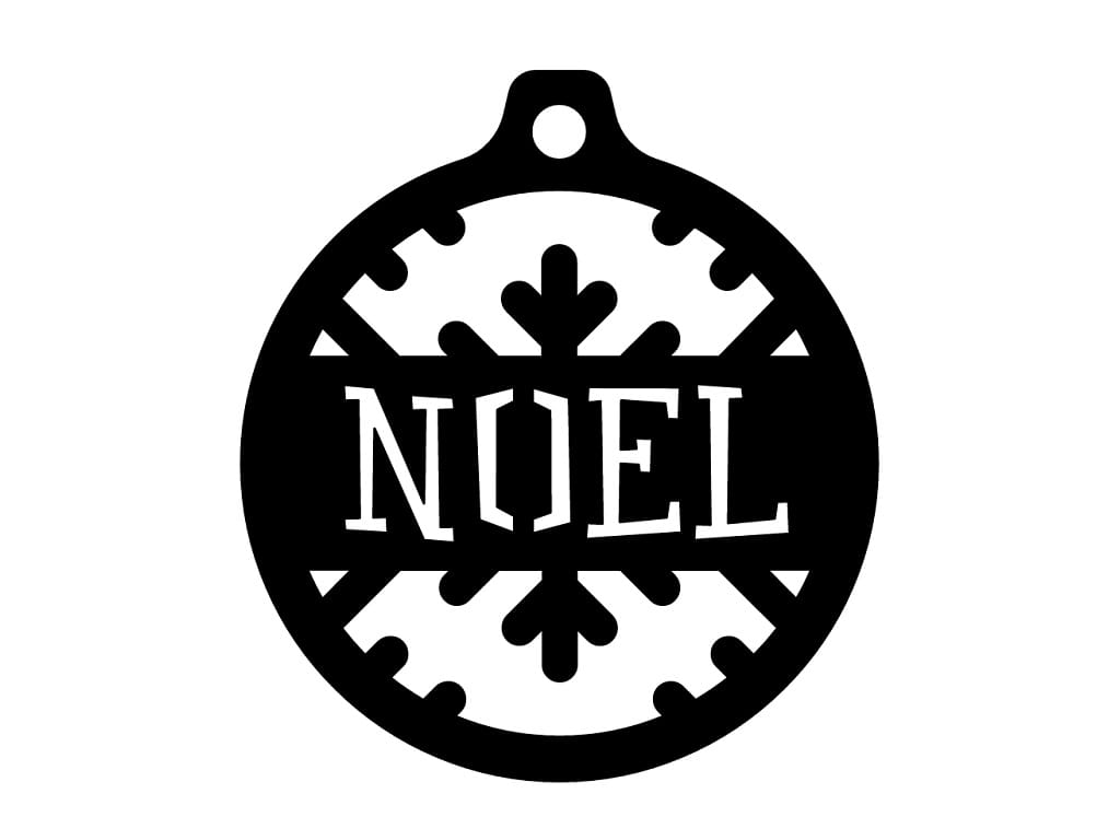 Laser Cut Noel Christmas Tree Ornament