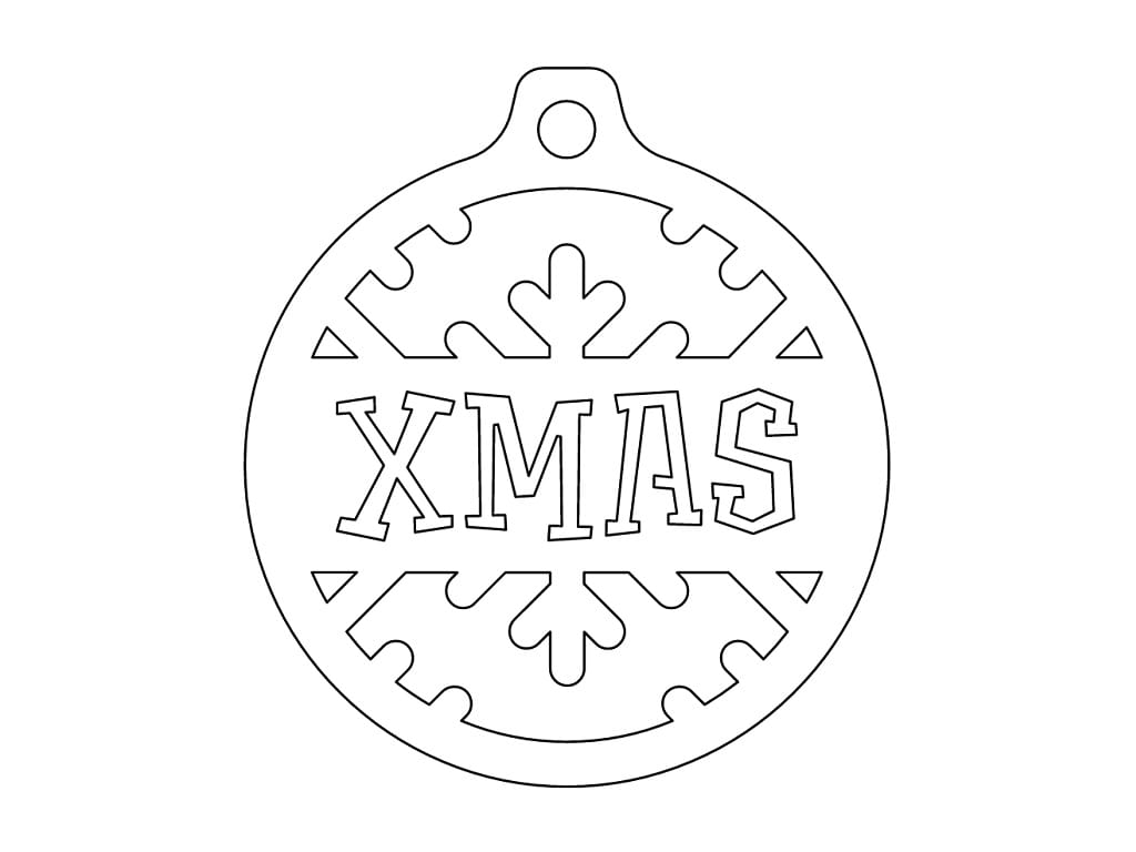 Laser Cut Xmas Christmas Tree Ornament