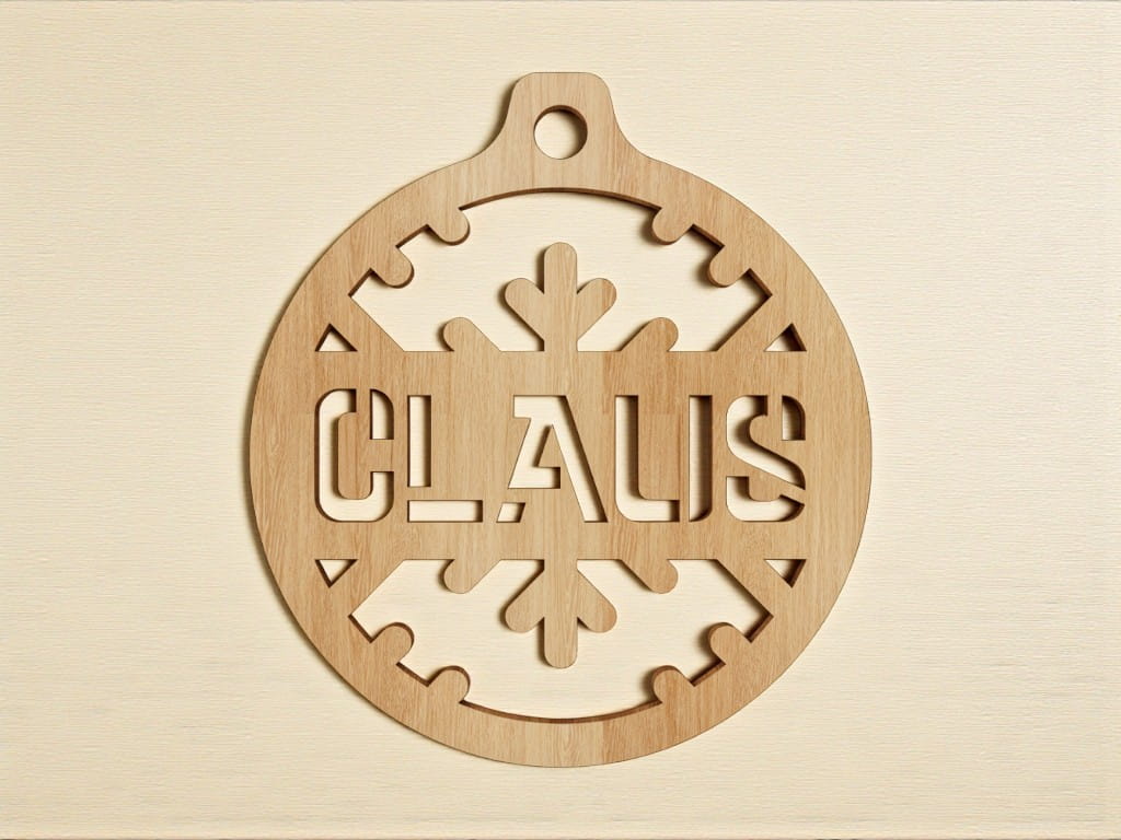 Laser Cut Claus Christmas Tree Ornament