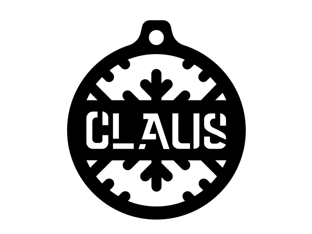 Laser Cut Claus Christmas Tree Ornament