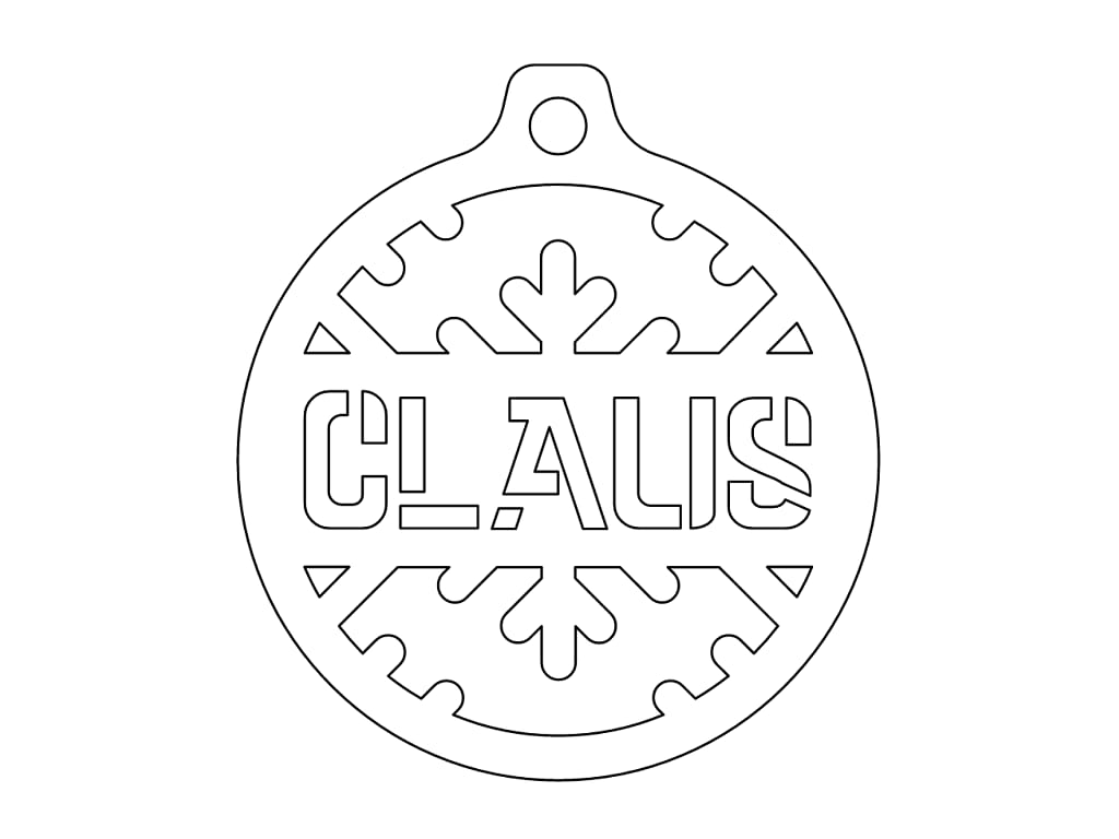 Laser Cut Claus Christmas Tree Ornament