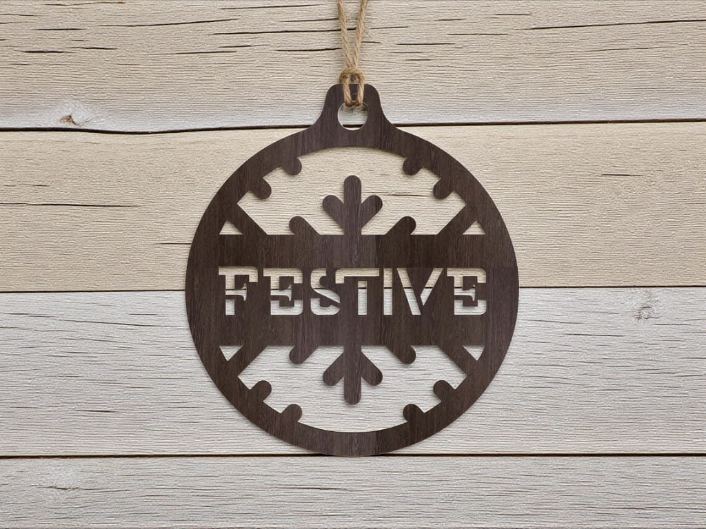 Laser Cut Festive Christmas Tree Ornament