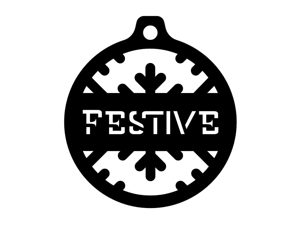 Laser Cut Festive Christmas Tree Ornament