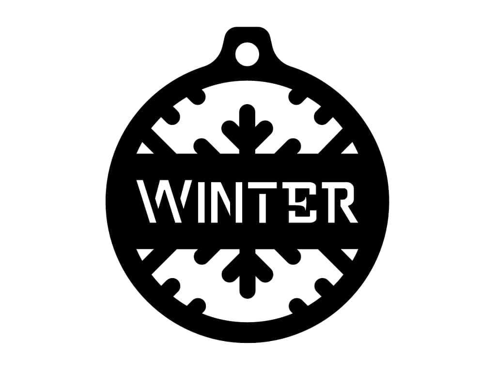 Laser Cut Winter Christmas Tree Ornament