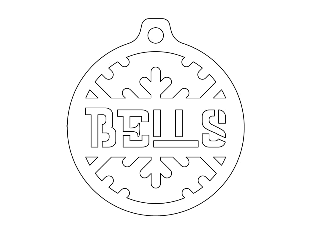 Laser Cut Bells Christmas Tree Bauble