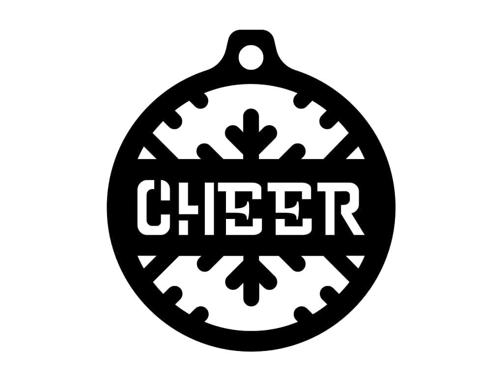 Laser Cut Cheer Christmas Ornament