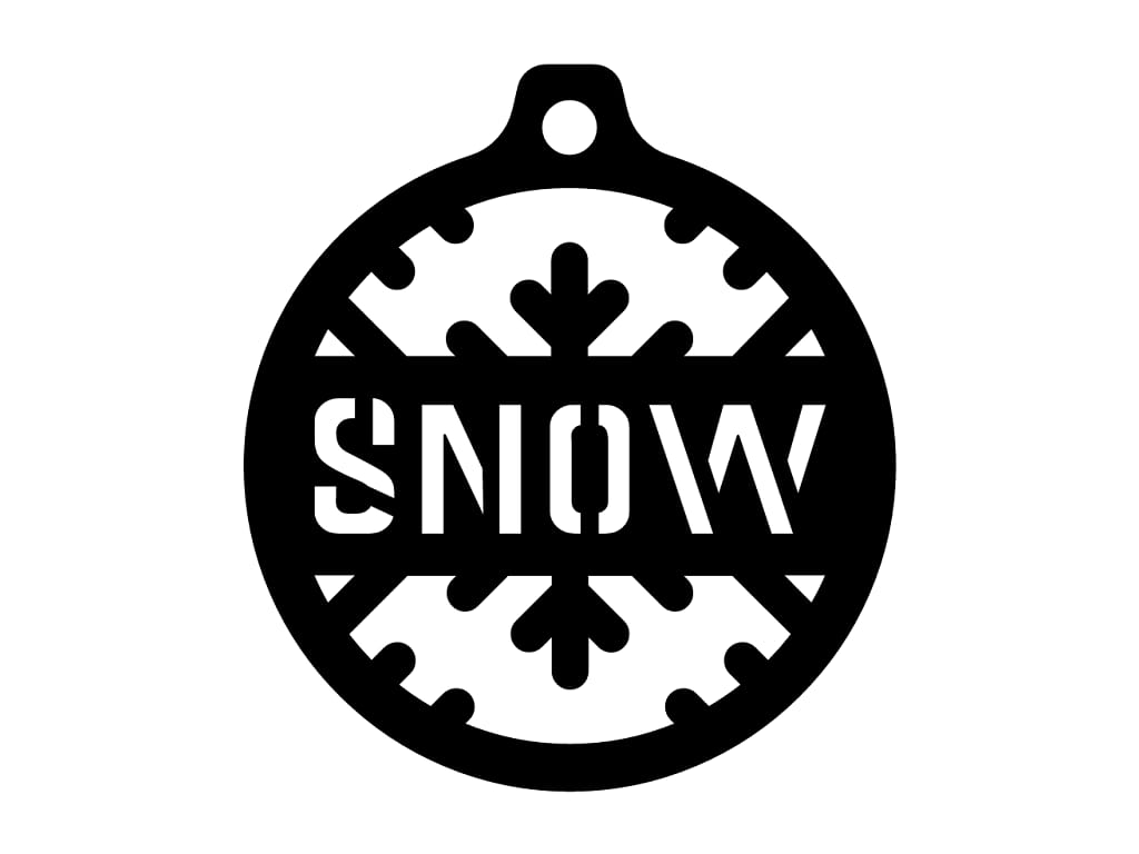 Laser Cut Snow Christmas Tree Ornament