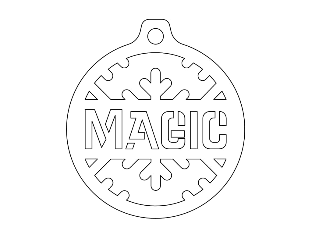 Laser Cut Magic Christmas Tree Bauble