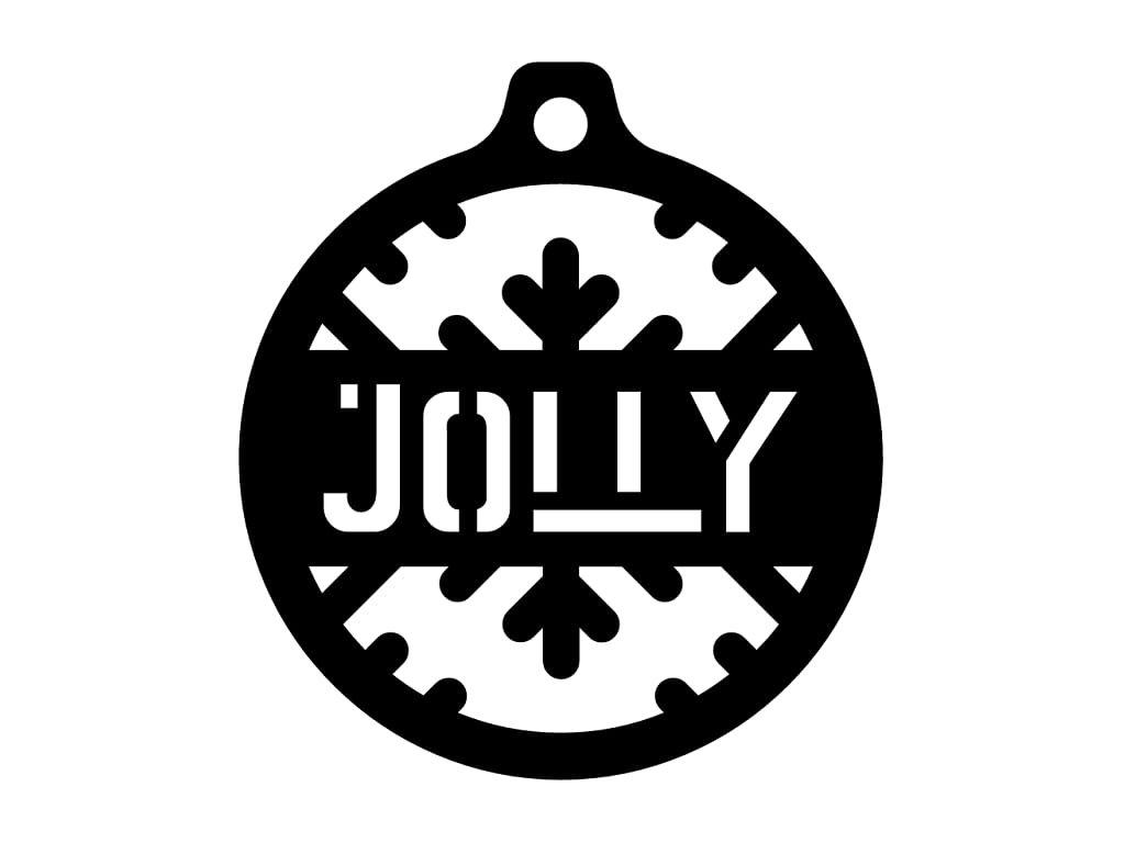 Laser Cut Jolly Christmas Tree Bauble