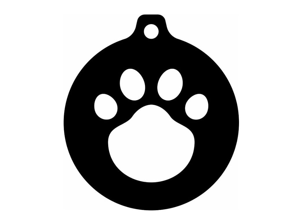 Laser Cut Paw Print Christmas Tree Ornament