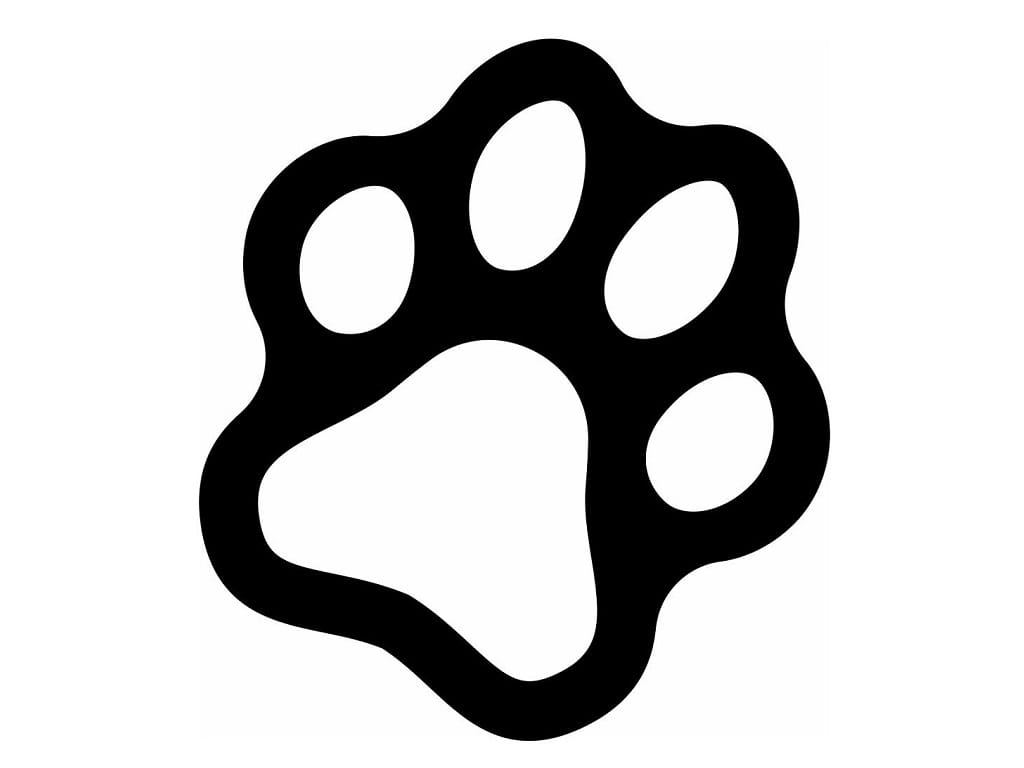 Laser Cut Simple Paw Print Christmas Ornament