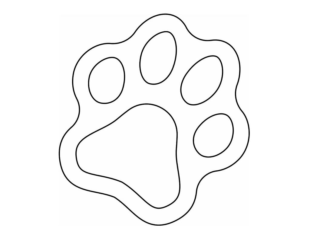 Laser Cut Simple Paw Print Christmas Ornament