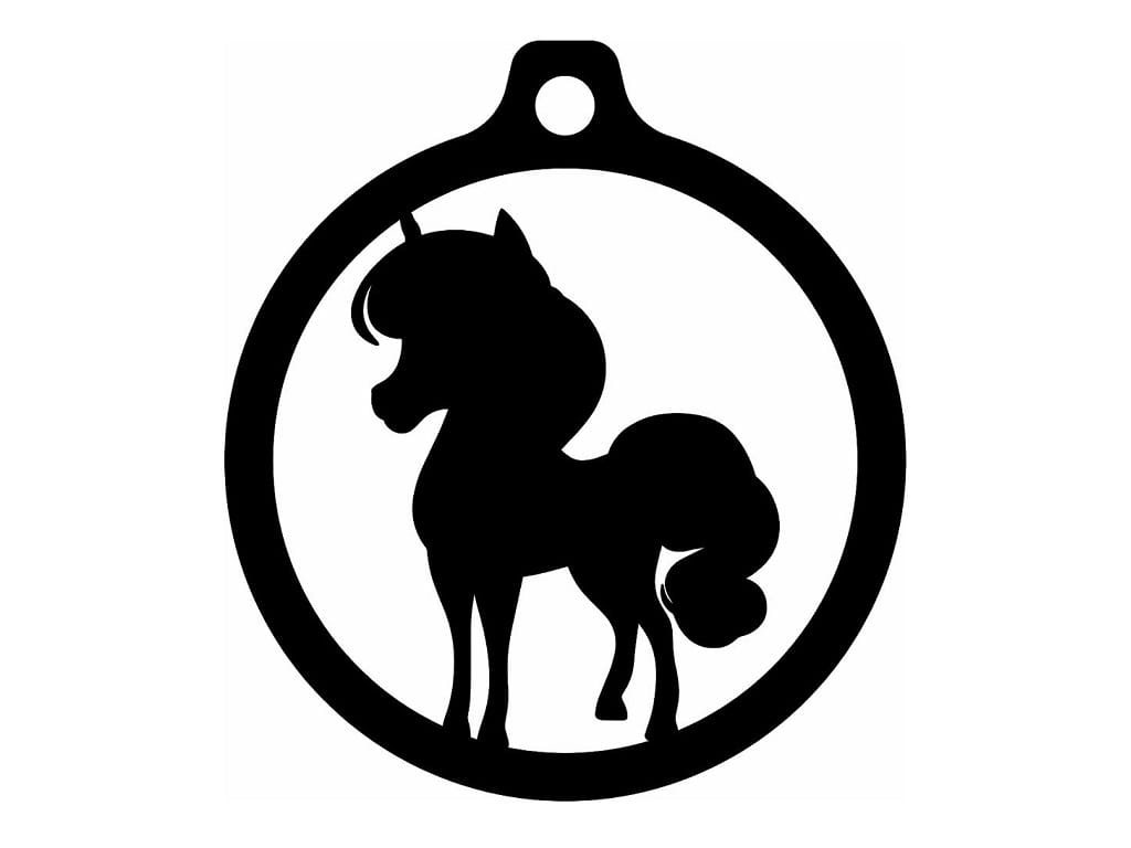 Laser Cut Unicorn Christmas Tree Ornament
