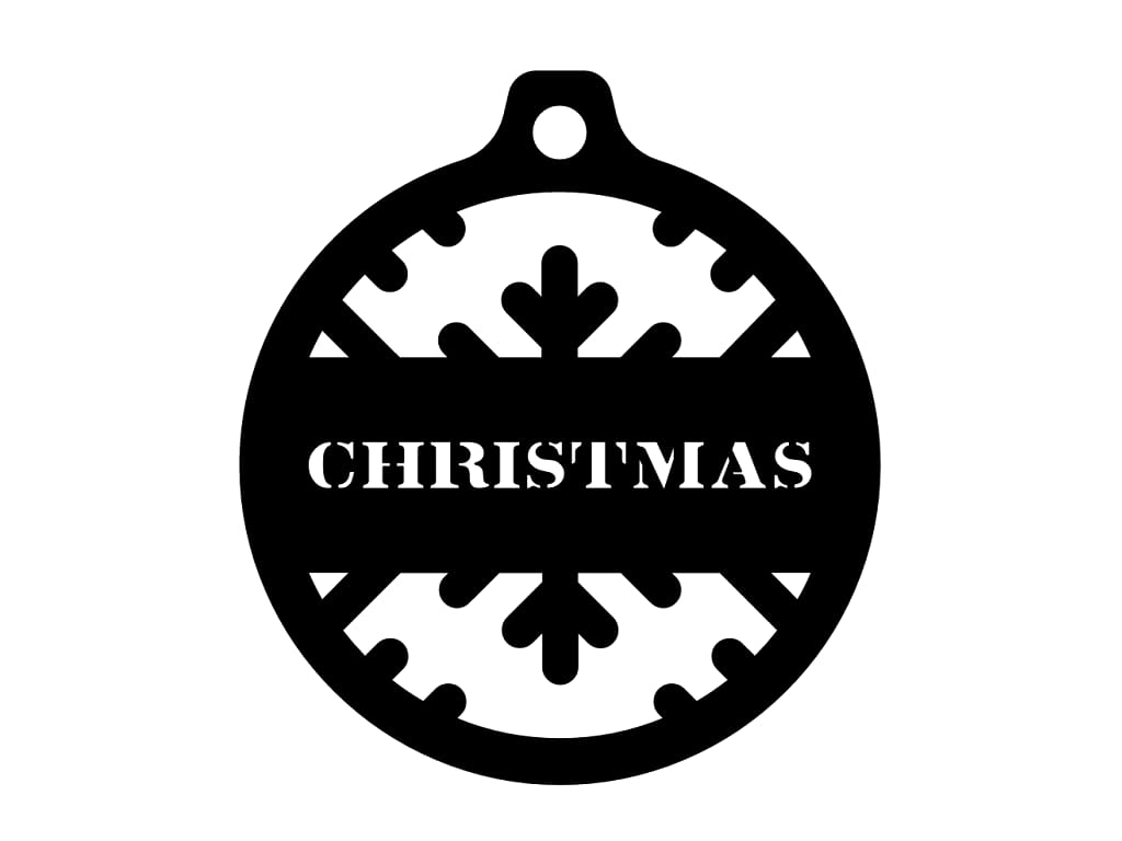 Laser Cut Christmas Bauble Ornament