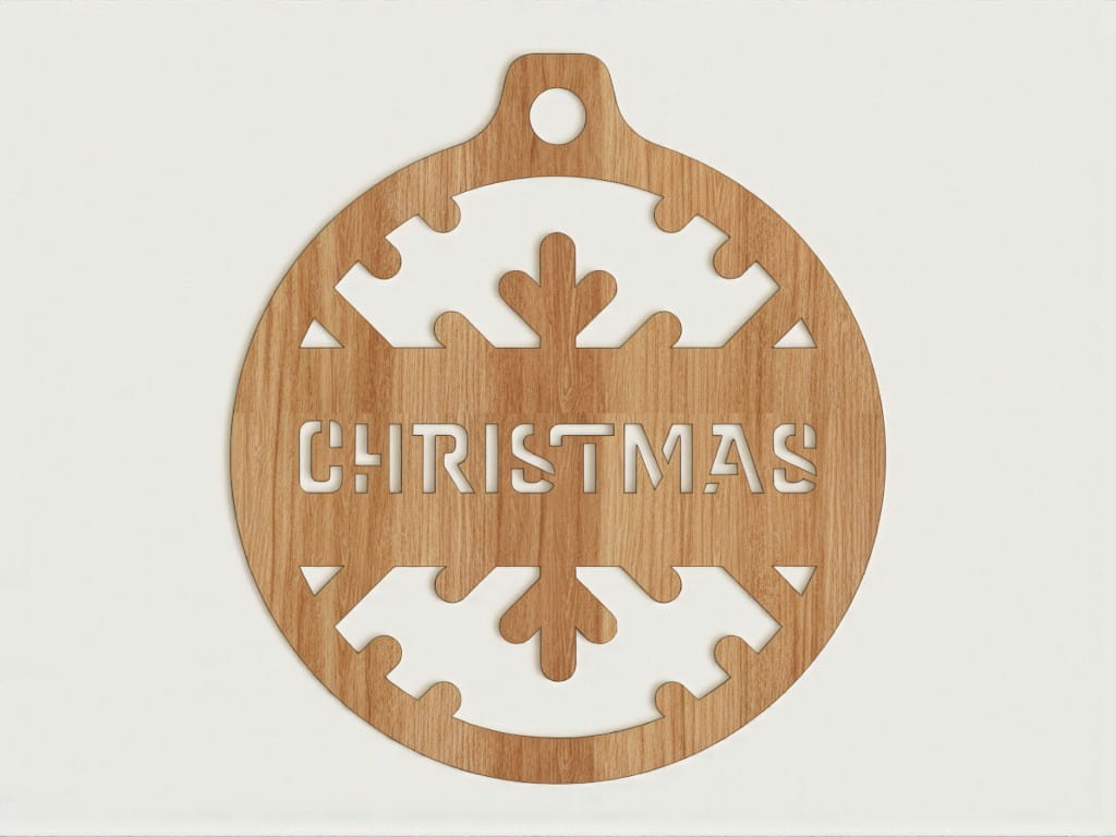 Laser Cut Christmas Tree Hanging Ball