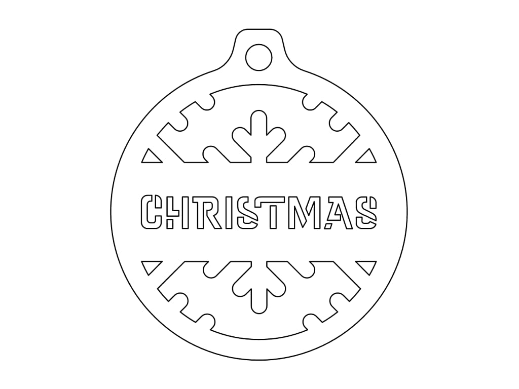 Laser Cut Christmas Tree Hanging Ball