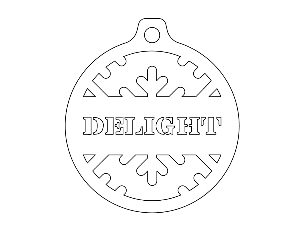 Laser Cut Delight Christmas Ornament