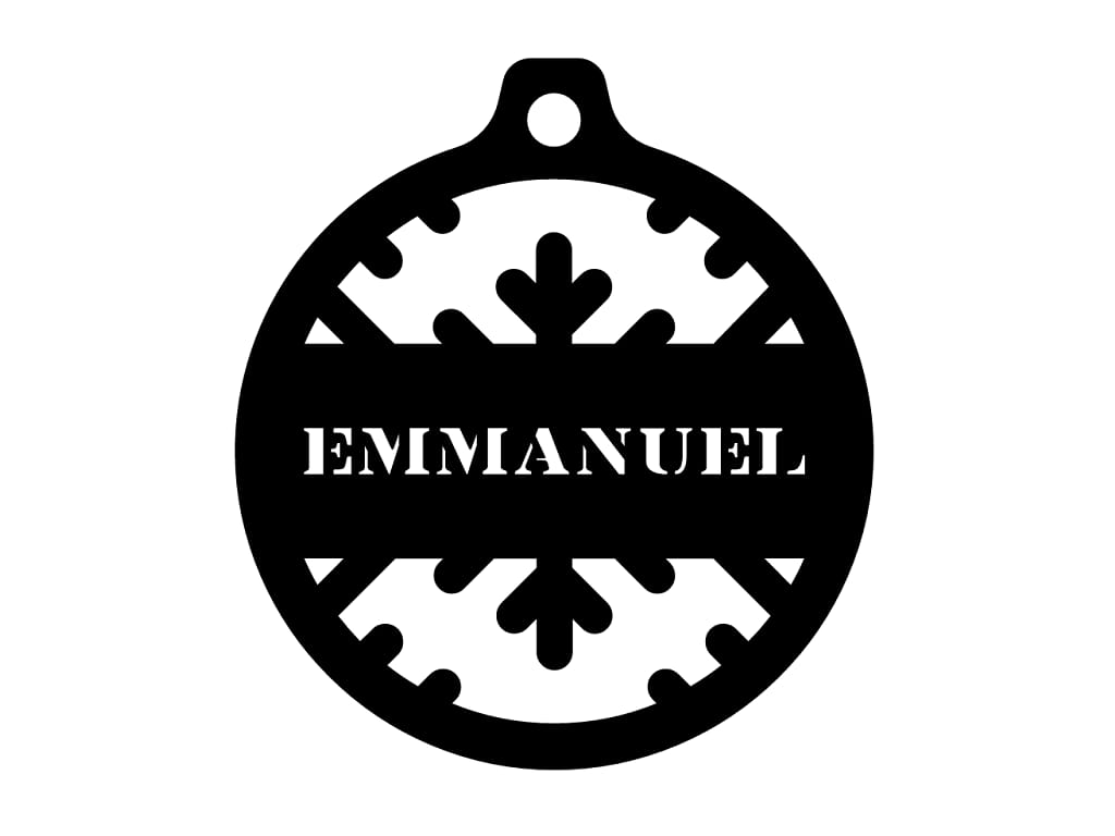 Laser Cut Emmanuel Christmas Ornament