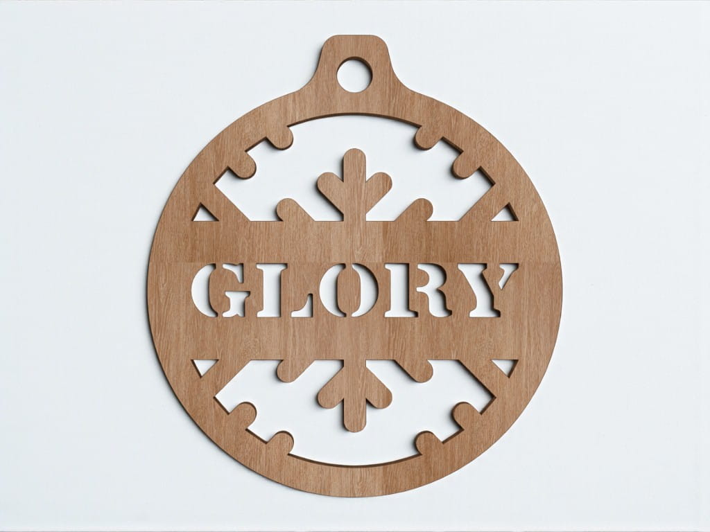 Laser Cut Glory Christmas Ornament
