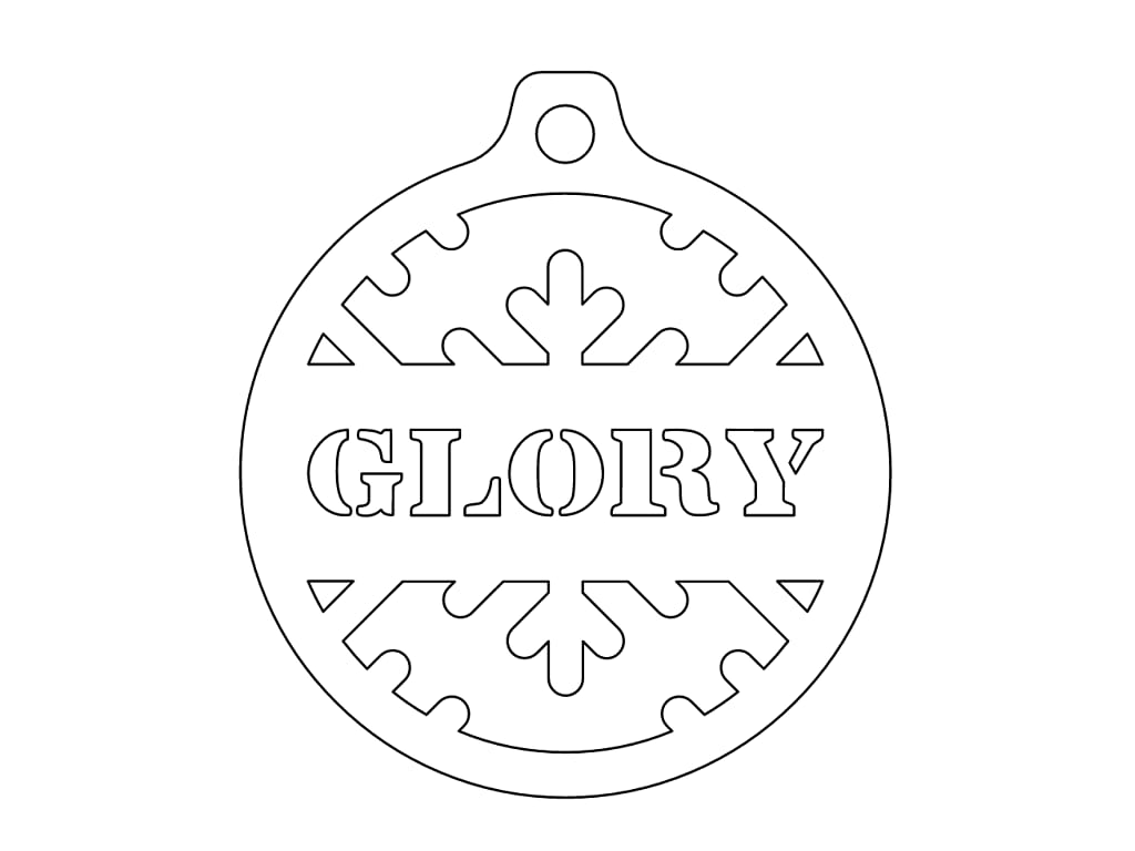 Laser Cut Glory Christmas Ornament