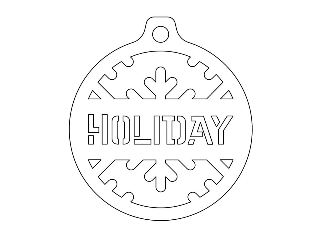 Laser Cut Holiday Christmas Bauble