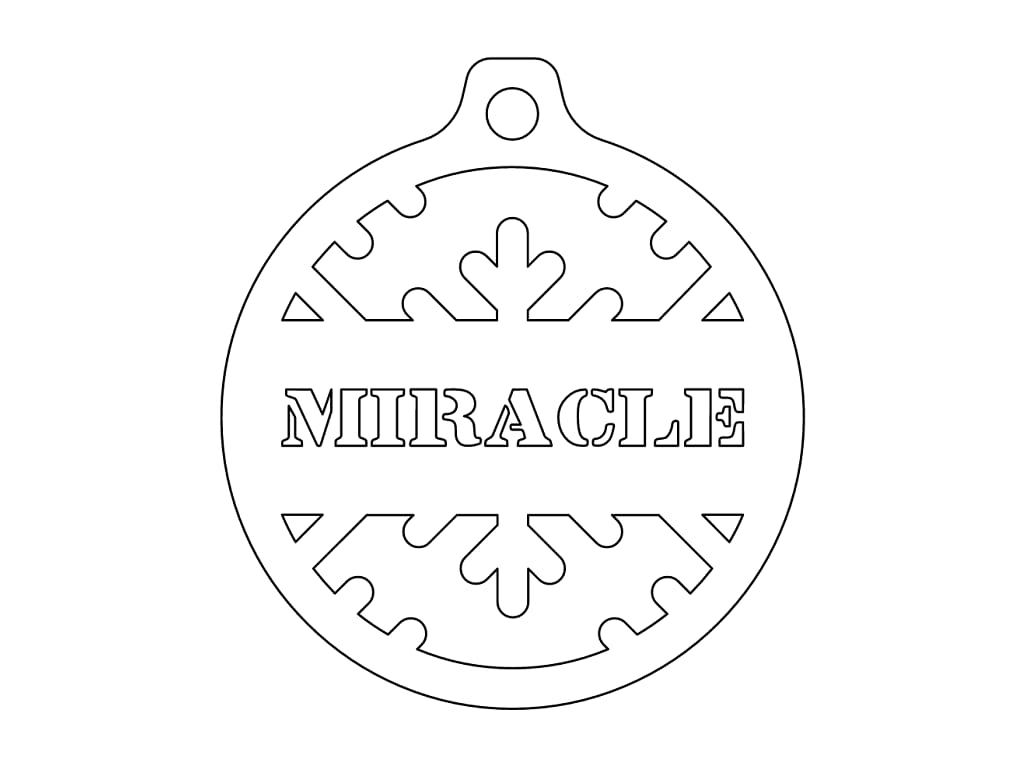 Laser Cut Miracle Christmas Ornament