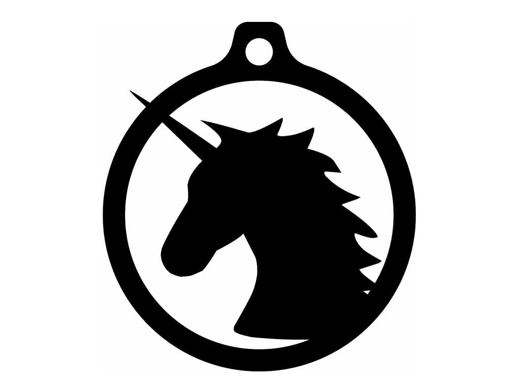 Laser Cut Unicorn Christmas Ball Ornament