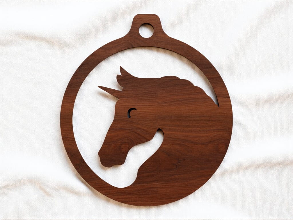 Laser Cut Unicorn Christmas Tree Bauble