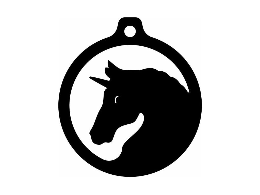 Laser Cut Unicorn Christmas Tree Bauble