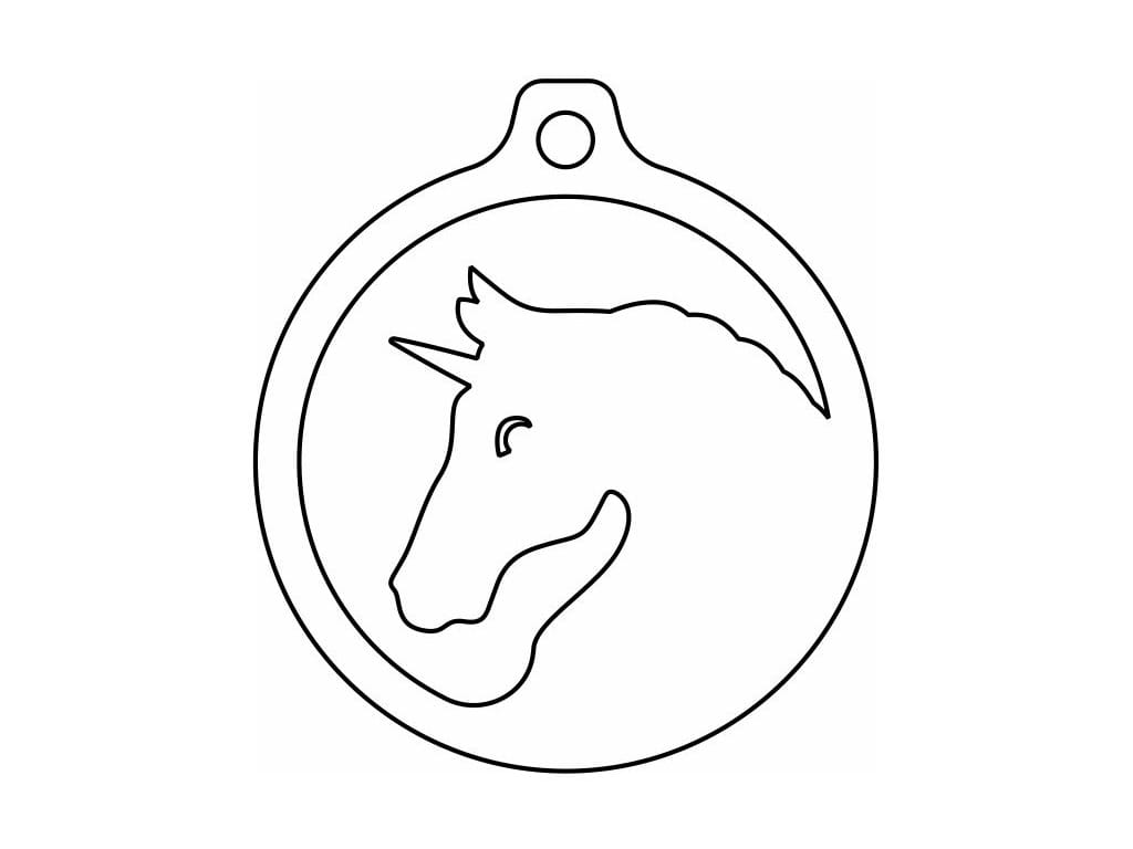Laser Cut Unicorn Christmas Tree Bauble