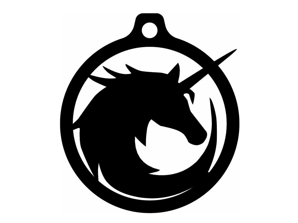 Laser Cut Unicorn Bauble Decorative Christmas Ornament