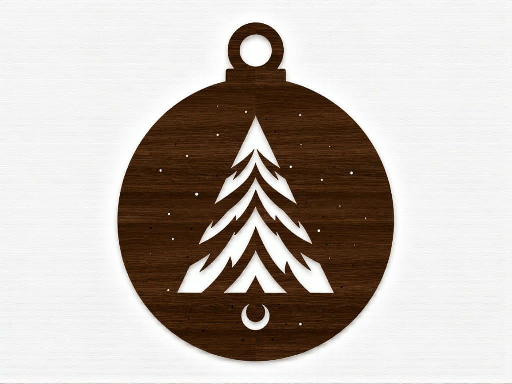 Laser Cut Christmas Bauble Tree Ornament