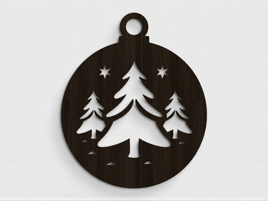 Laser Cut Christmas Tree Decor Ball