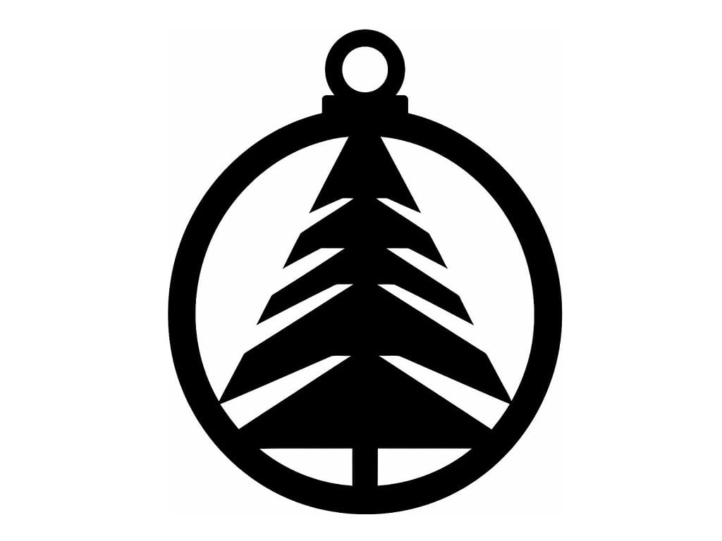 Laser Cut Decorative Christmas Tree Hanging Ball