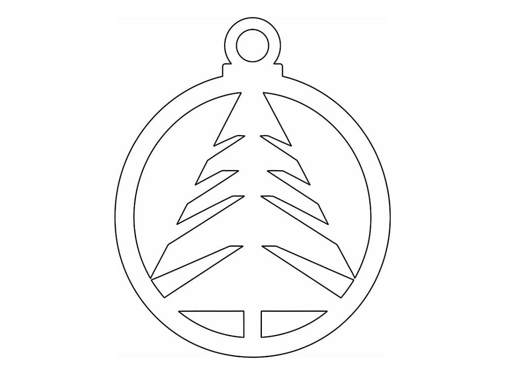 Laser Cut Decorative Christmas Tree Hanging Ball