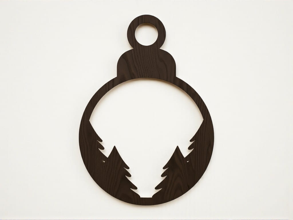 Laser Cut Pine Tree Christmas Ornament