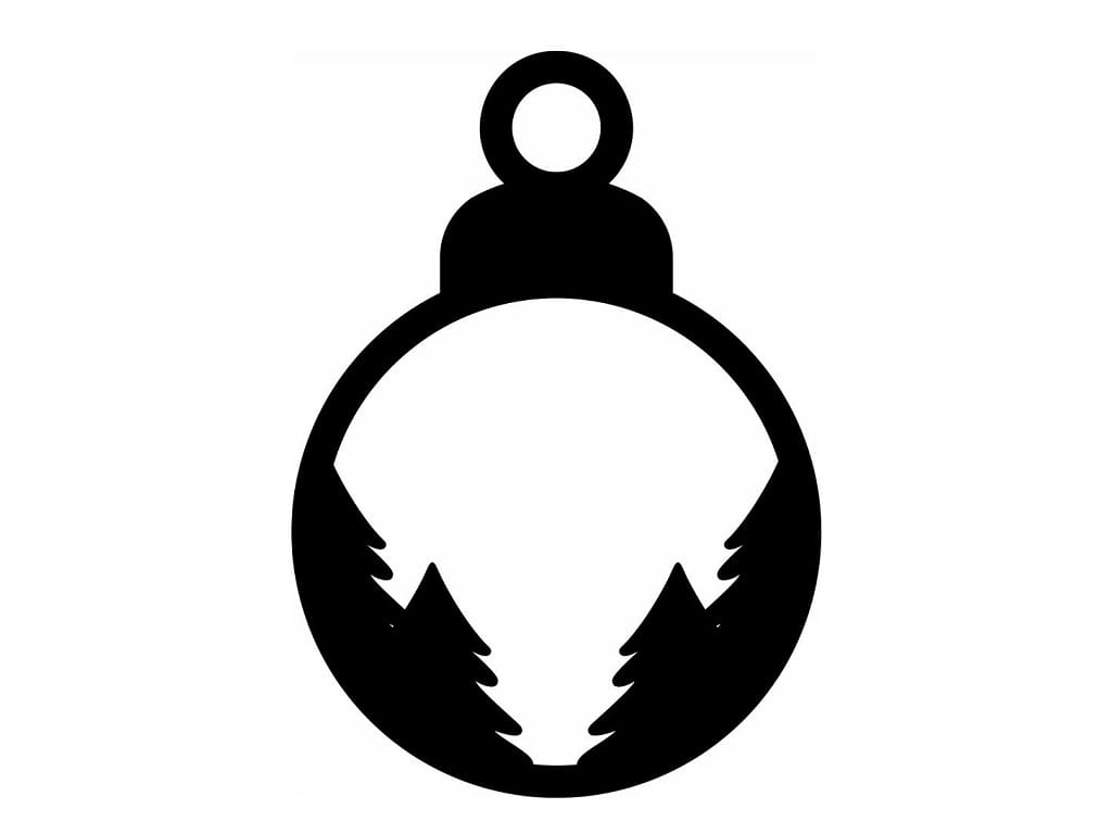 Laser Cut Pine Tree Christmas Ornament